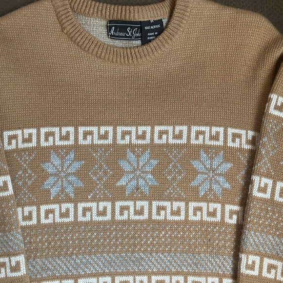 Andrew St John Women's Snowflake Holiday Pullover Sweater Vintage Size Medium - Picture 3 of 9